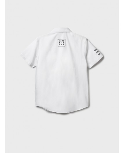 Рубашка текстильная для мальчиков (regular fit) белый
