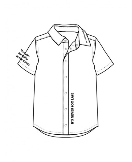 Рубашка текстильная для мальчиков (regular fit) белый