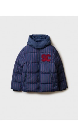 Куртка текстильная с полиуретановым покрытием для мальчиков тёмно-синий