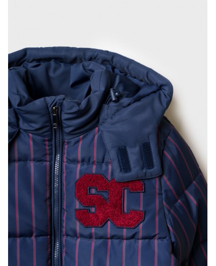 Куртка текстильная с полиуретановым покрытием для мальчиков тёмно-синий