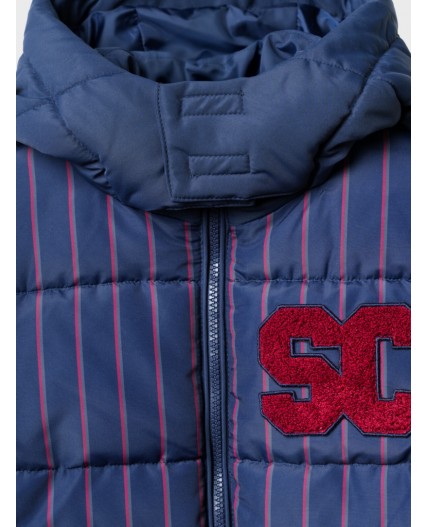 Куртка текстильная с полиуретановым покрытием для мальчиков тёмно-синий