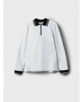 Джемпер трикотажный с воротником поло для мальчиков белый