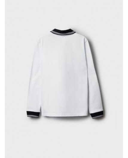 Джемпер трикотажный с воротником поло для мальчиков белый