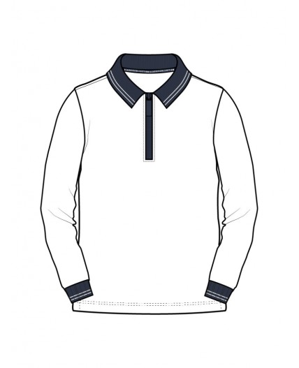 Джемпер трикотажный с воротником поло для мальчиков белый