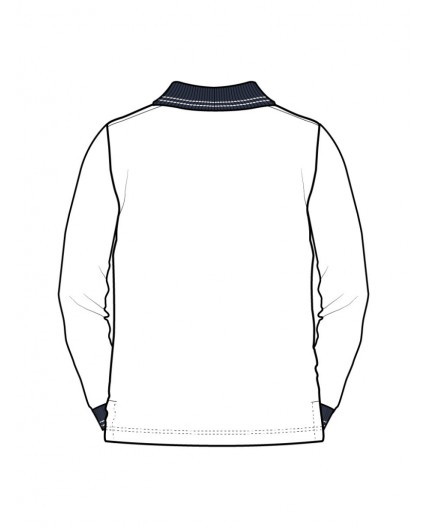 Джемпер трикотажный с воротником поло для мальчиков белый