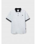Джемпер трикотажный с воротником поло для мальчиков белый