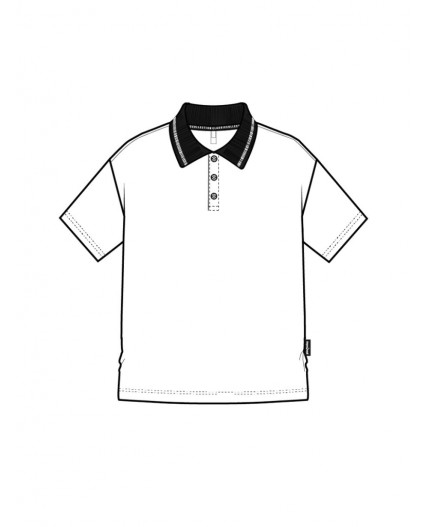 Джемпер трикотажный с воротником поло для мальчиков белый