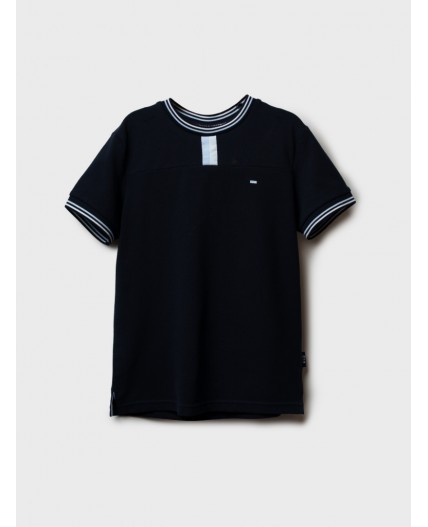 Фуфайка трикотажная для мальчиков (футболка) тёмно-синий