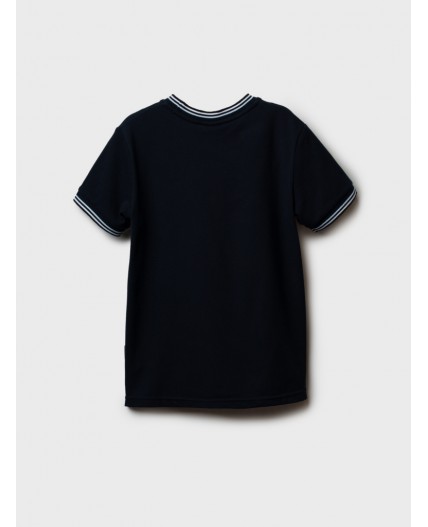 Фуфайка трикотажная для мальчиков (футболка) тёмно-синий