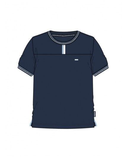 Фуфайка трикотажная для мальчиков (футболка) тёмно-синий