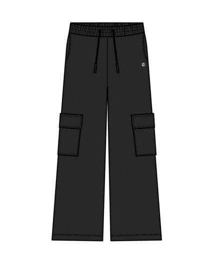 Брюки трикотажные для девочек черный