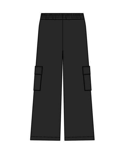 Брюки трикотажные для девочек черный