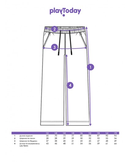 Брюки трикотажные для девочек черный