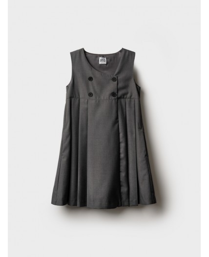 Сарафан текстильный для девочек темно-серый