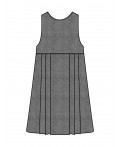 Сарафан текстильный для девочек темно-серый