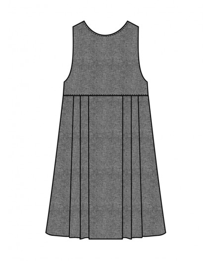 Сарафан текстильный для девочек темно-серый