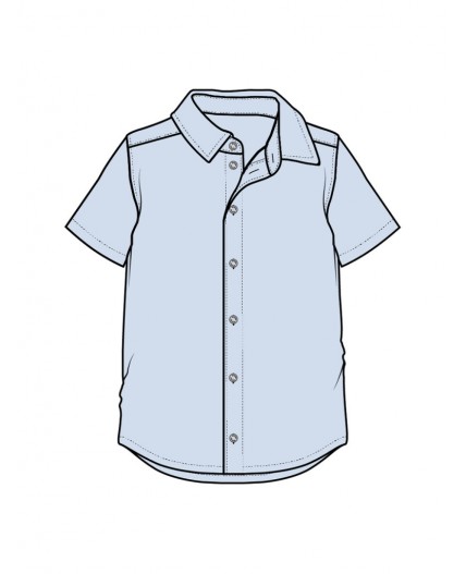 Рубашка текстильная для мальчиков (comfort fit) голубой