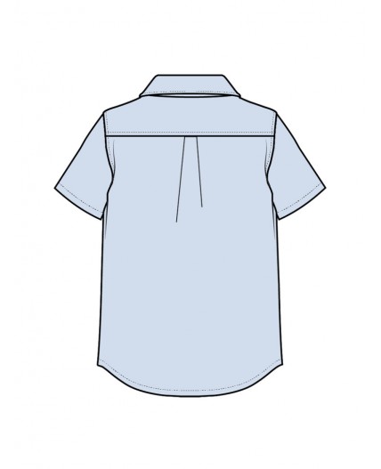 Рубашка текстильная для мальчиков (comfort fit) голубой