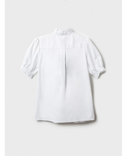 Блузка текстильная для девочек белый