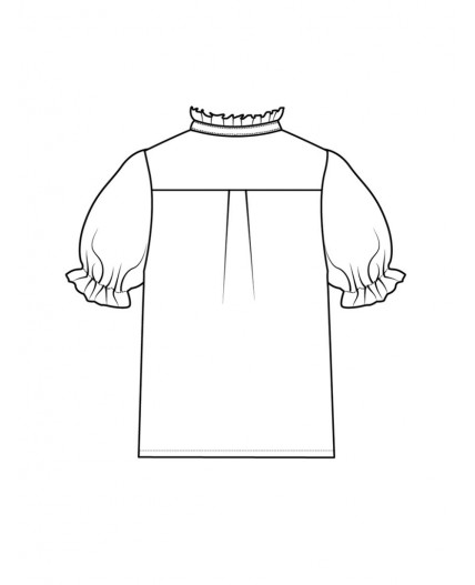 Блузка текстильная для девочек белый