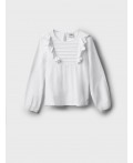 Блузка трикотажная для девочек белый