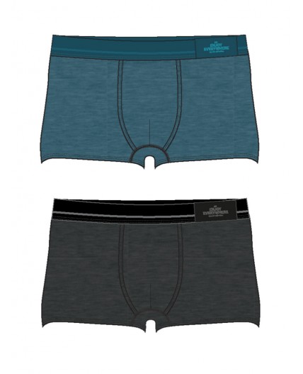 Трусы трикотажные для мальчиков - боксеры, 2 шт в комплекте тёмно-синий,черный