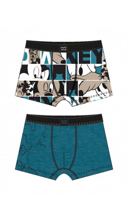 Трусы трикотажные для мальчиков - боксеры, 2 шт в комплекте разноцветный