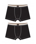 Трусы трикотажные для мальчиков - боксеры, 2 шт в комплекте черный
