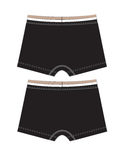 Трусы трикотажные для мальчиков - боксеры, 2 шт в комплекте черный
