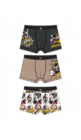 Трусы трикотажные для мальчиков - боксеры, 3 шт в комплекте разноцветный