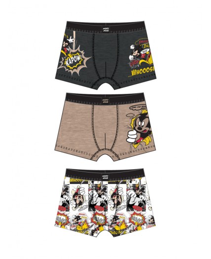 Трусы трикотажные для мальчиков - боксеры, 3 шт в комплекте разноцветный