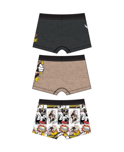 Трусы трикотажные для мальчиков - боксеры, 3 шт в комплекте разноцветный