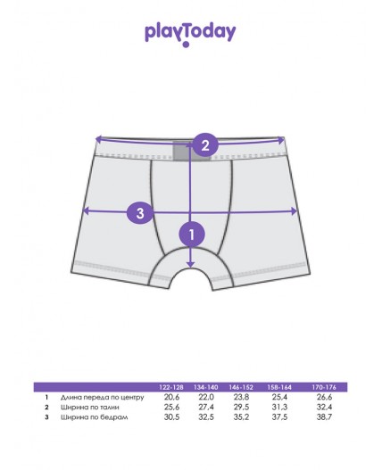 Трусы трикотажные для мальчиков - боксеры, 3 шт в комплекте разноцветный