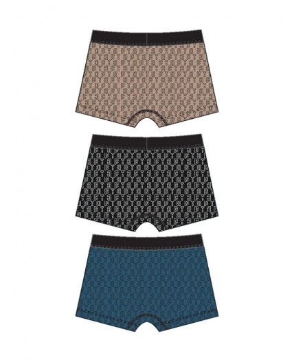 Трусы трикотажные для мальчиков - боксеры, 3 шт в комплекте разноцветный