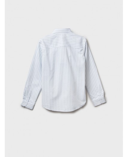 Рубашка текстильная для мальчиков (regular fit) синий,белый,голубой