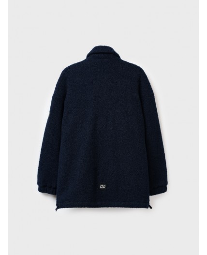 Куртка трикотажная для девочек тёмно-синий