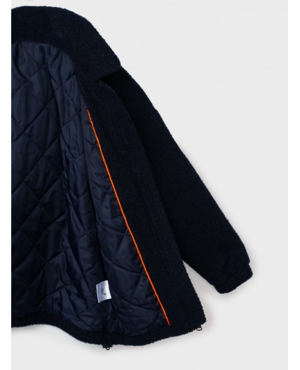 Куртка трикотажная для девочек тёмно-синий