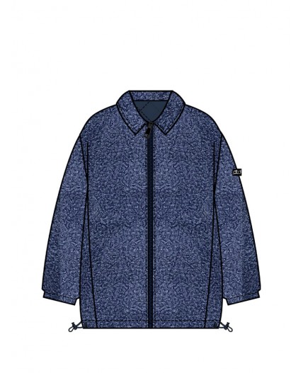 Куртка трикотажная для девочек тёмно-синий