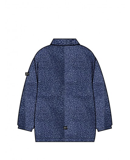 Куртка трикотажная для девочек тёмно-синий