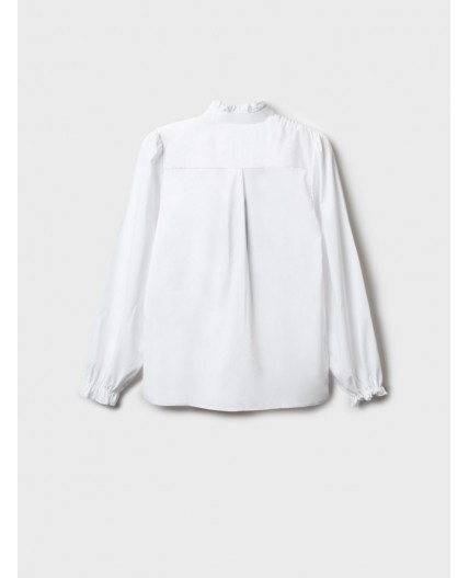 Блузка текстильная для девочек белый