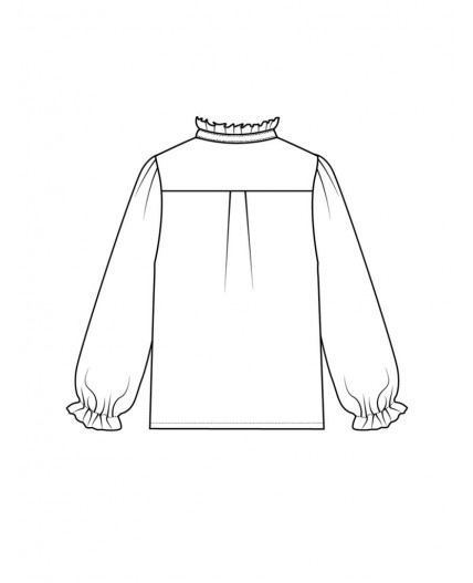 Блузка текстильная для девочек белый