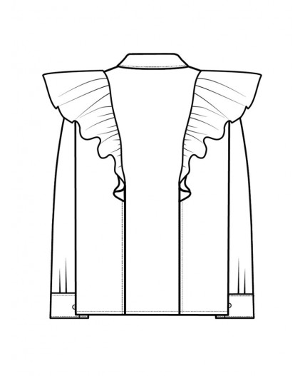 Блузка текстильная для девочек белый