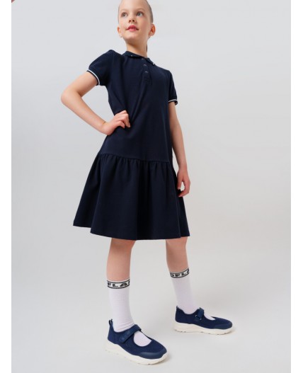 Туфли для девочек тёмно-синий