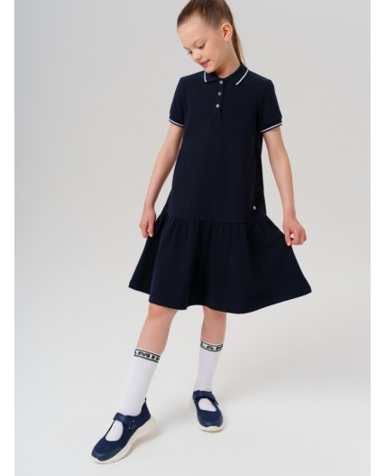 Туфли для девочек тёмно-синий