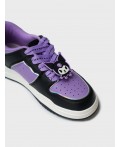 Полуботинки для девочек фиолетовый,черный