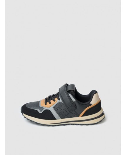 Полуботинки для мальчиков черный,серый,бежевый