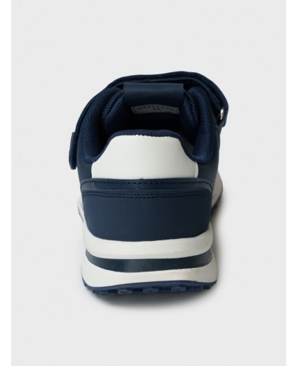 Полуботинки для мальчиков тёмно-синий,белый