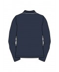 Джемпер трикотажный с воротником поло для мужчин тёмно-синий