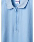 Джемпер трикотажный с воротником поло для мужчин голубой