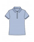 Джемпер трикотажный с воротником поло для мужчин голубой
